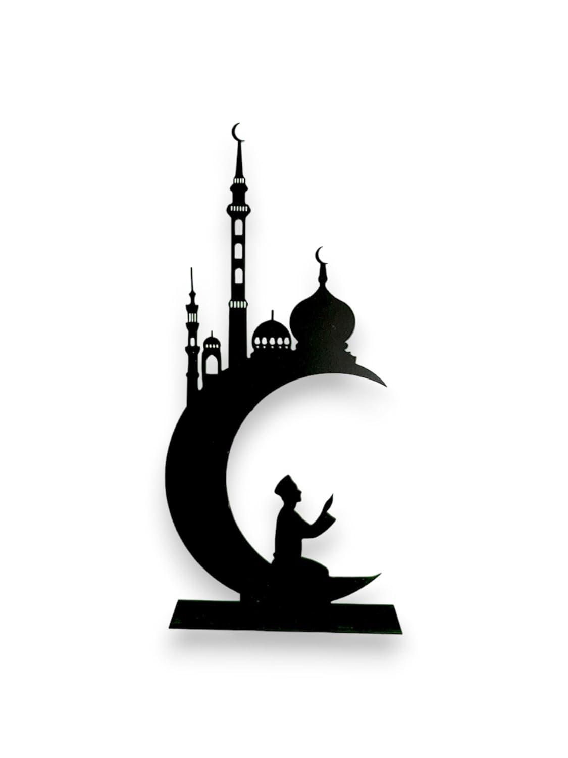 Crescent Moon Shape & Mosque Metal Tabletop Décor