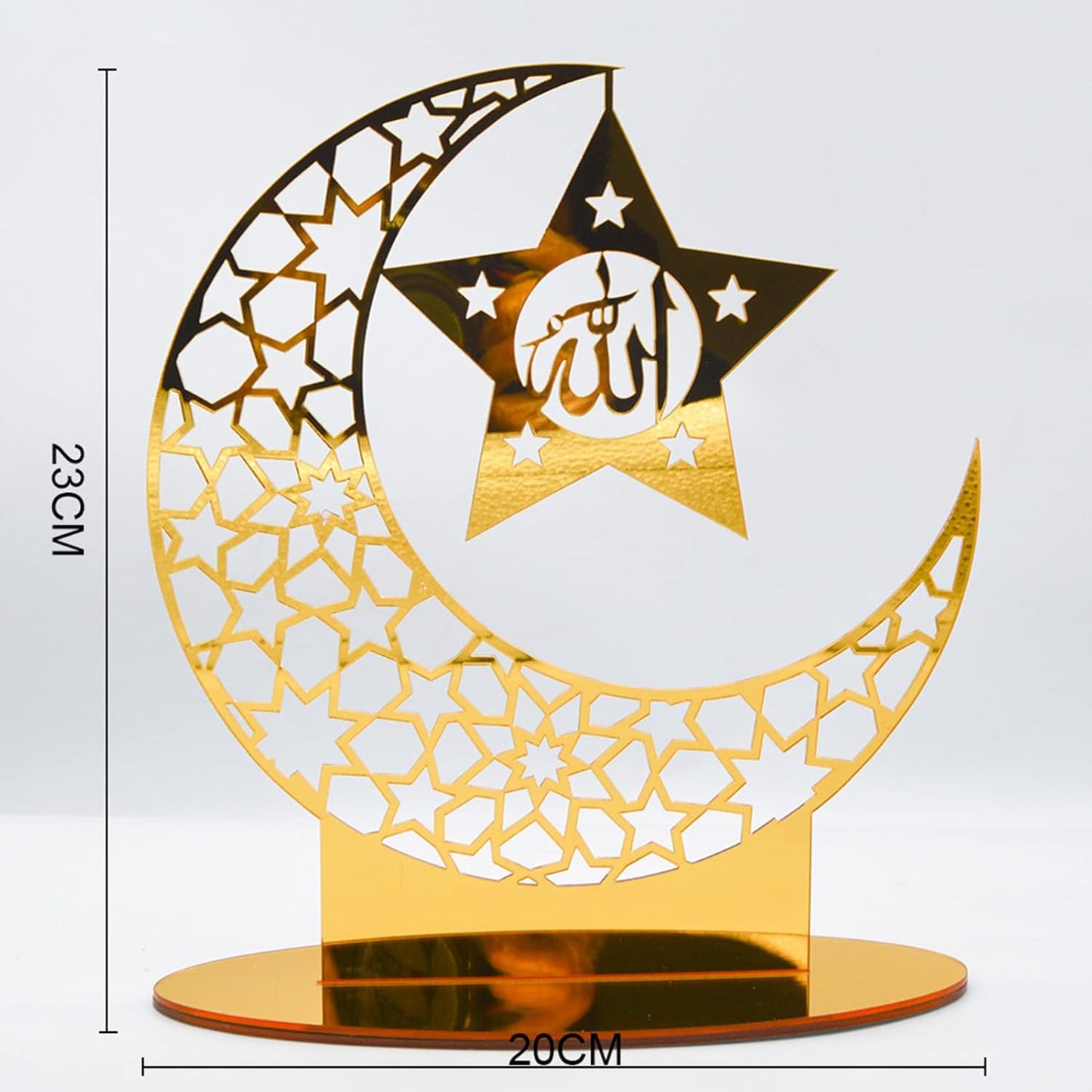 Crescent Moon Shape Allah Metal Tabletop Décor