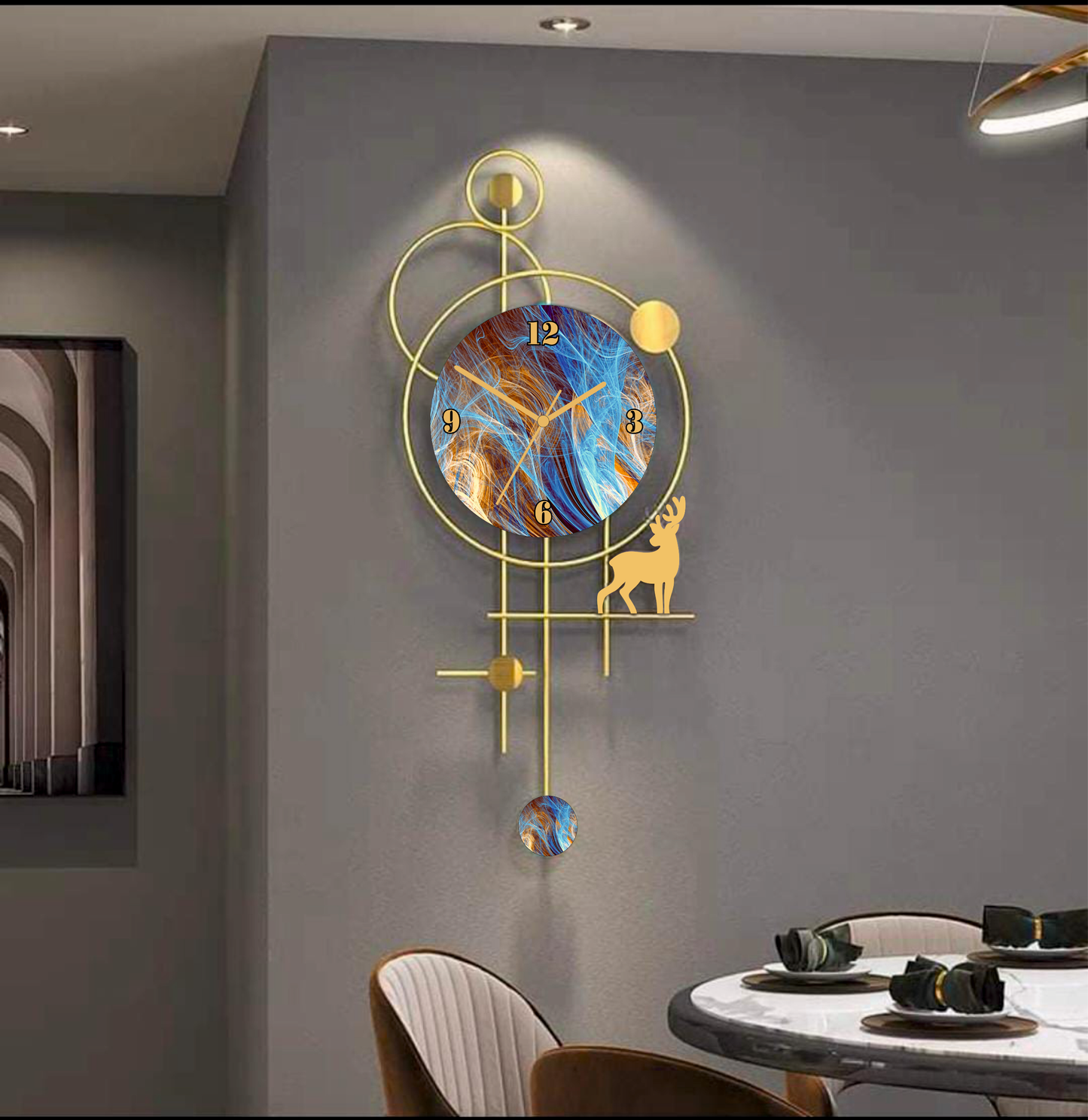 Modern Metal Wall Clock