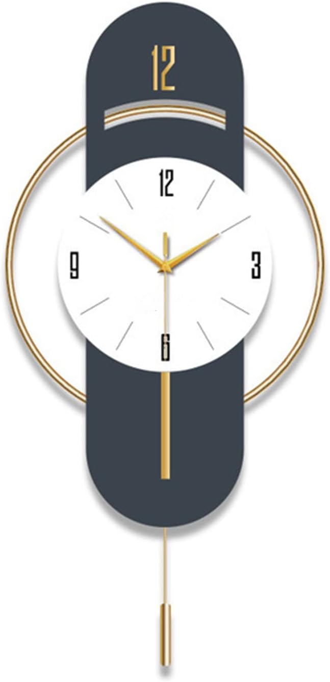 Bluish Gold Modern Metal Wall Clock