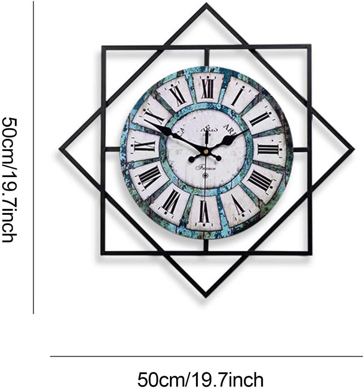 Geometric Design Modern Metal Wall Clock