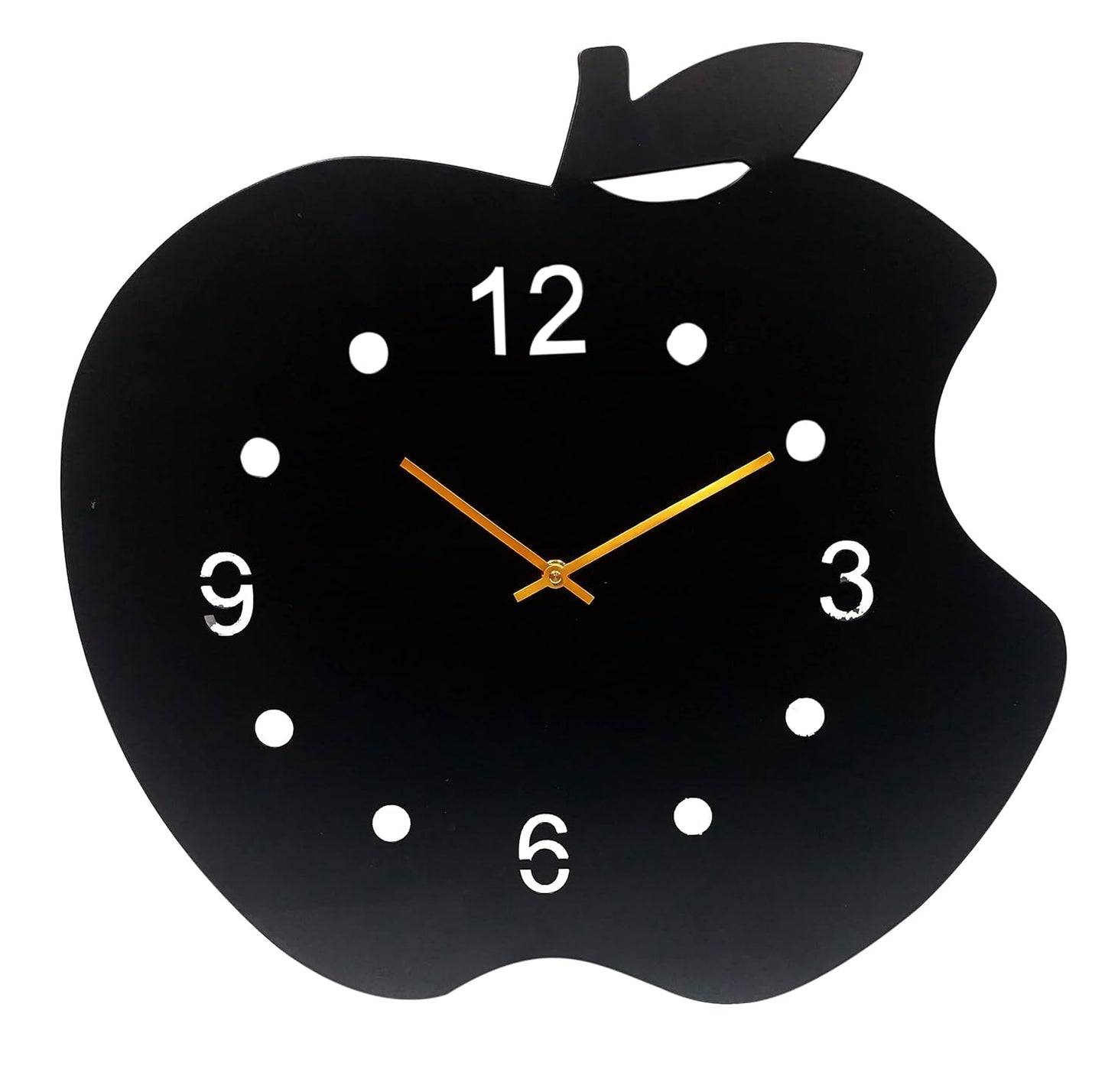 Adam's Apple Metal Wall Clock 16"; Black