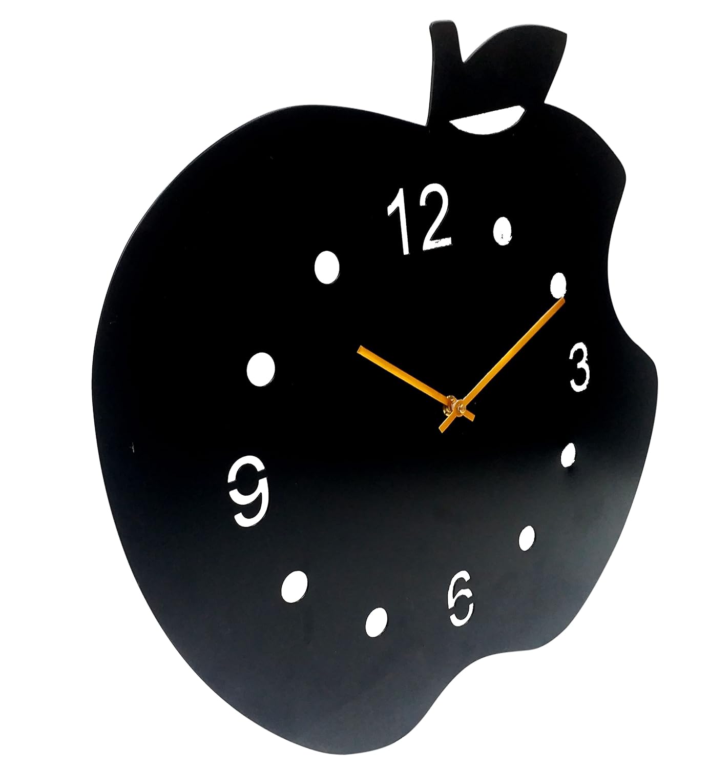 Adam's Apple Metal Wall Clock 16"; Black