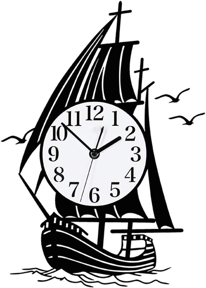 Boat Shape Modern Metal Wall Clock