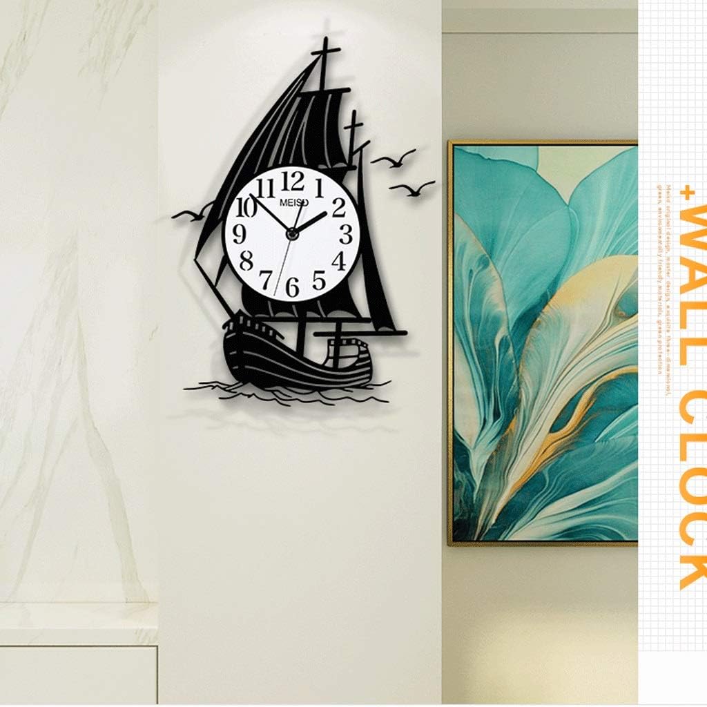 Boat Shape Modern Metal Wall Clock