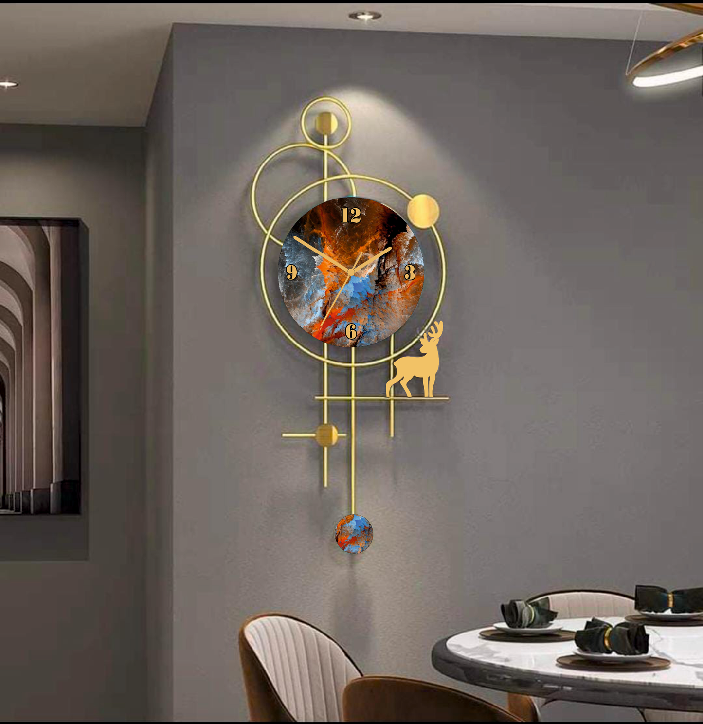 Modern Metal Wall Clock
