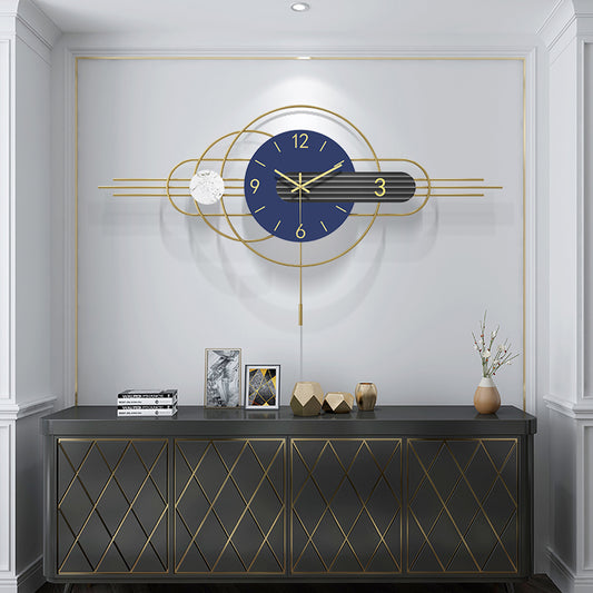 Bluish Modern Metal Wall Clock