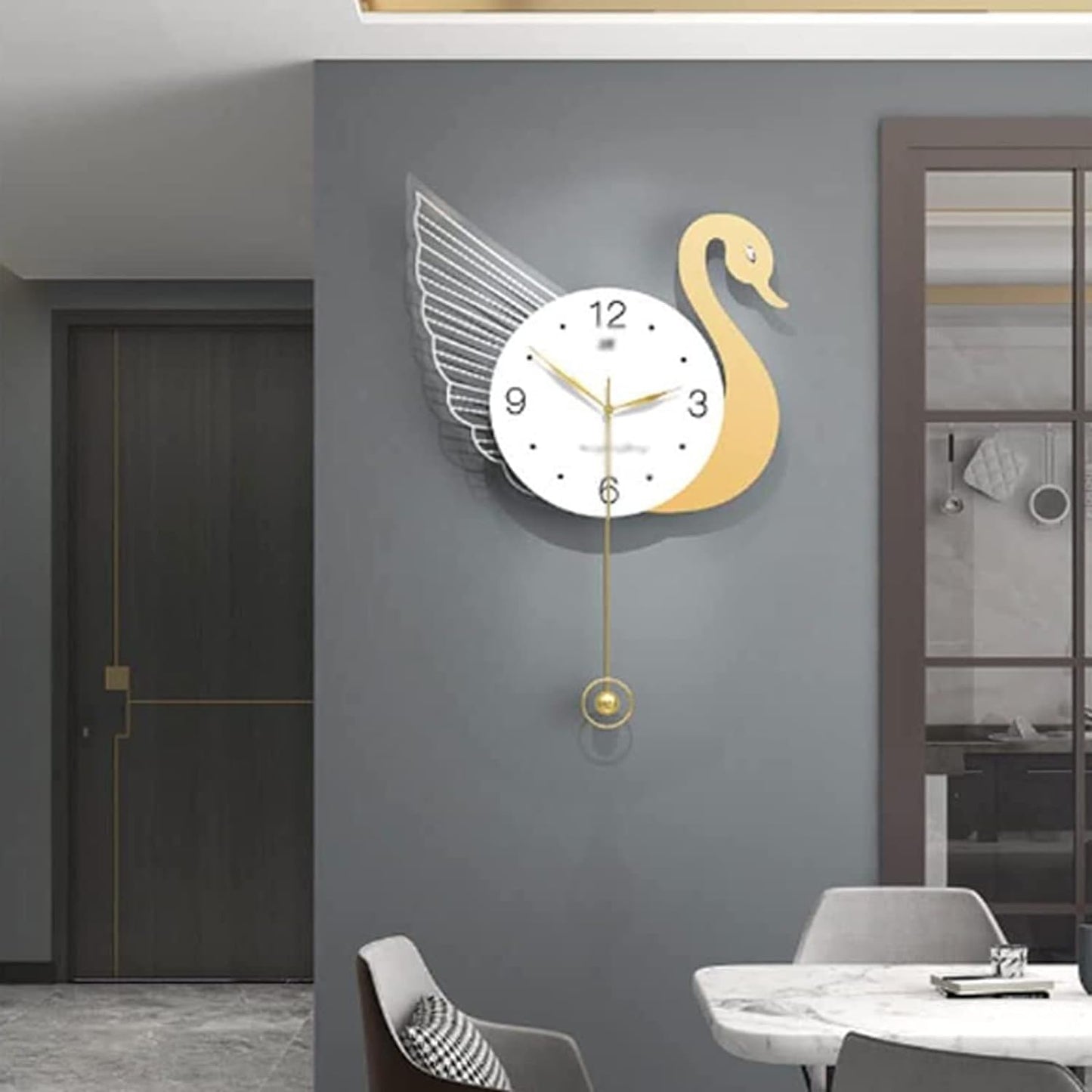 Duck Design Modern Metal Wall Clock