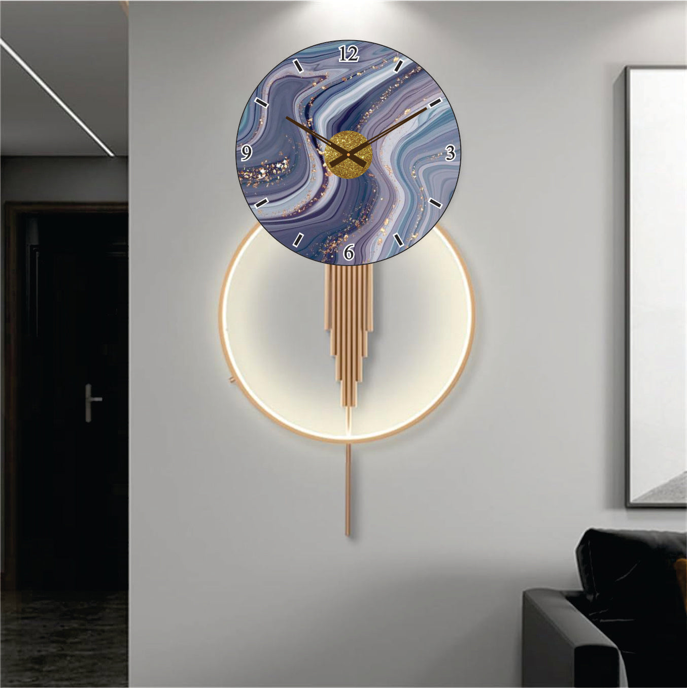 Modern Metal Wall Clock