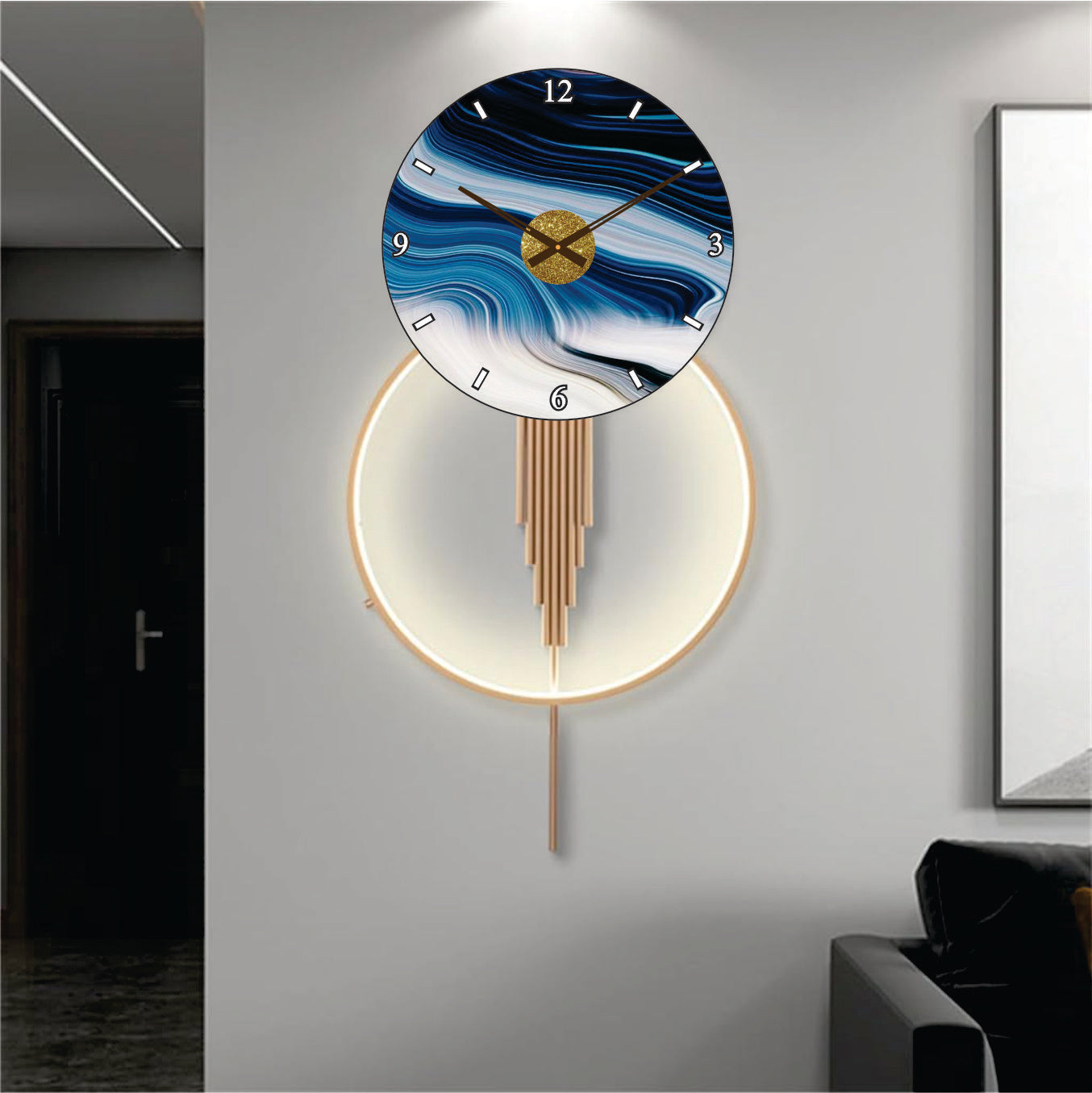 Modern Metal Wall Clock