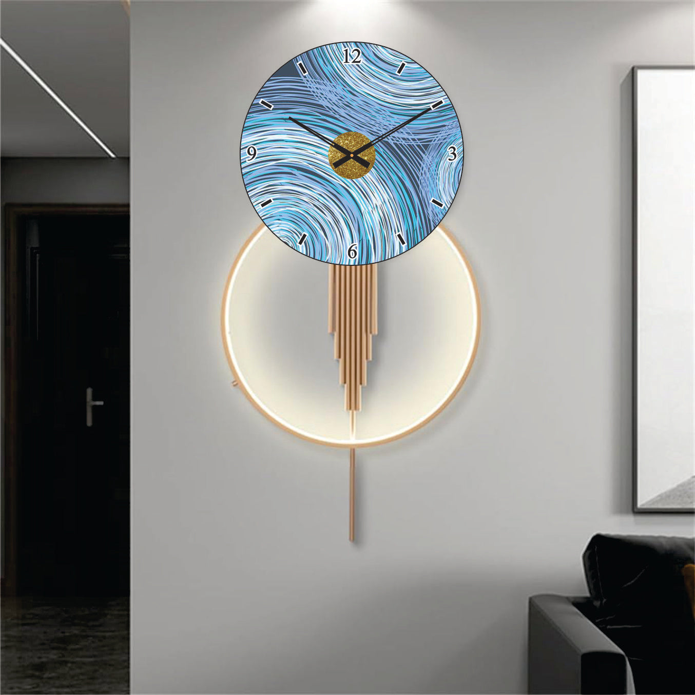 Modern Metal Wall Clock