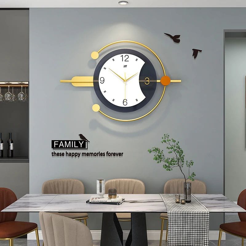 Apple Design Modern Metal Wall Clock