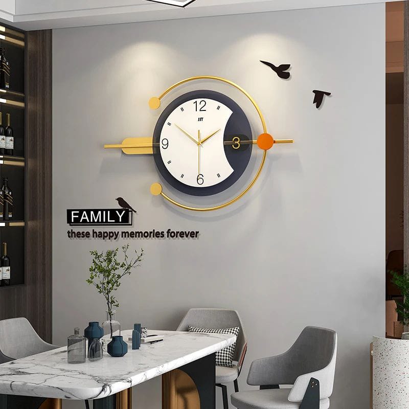 Apple Design Modern Metal Wall Clock