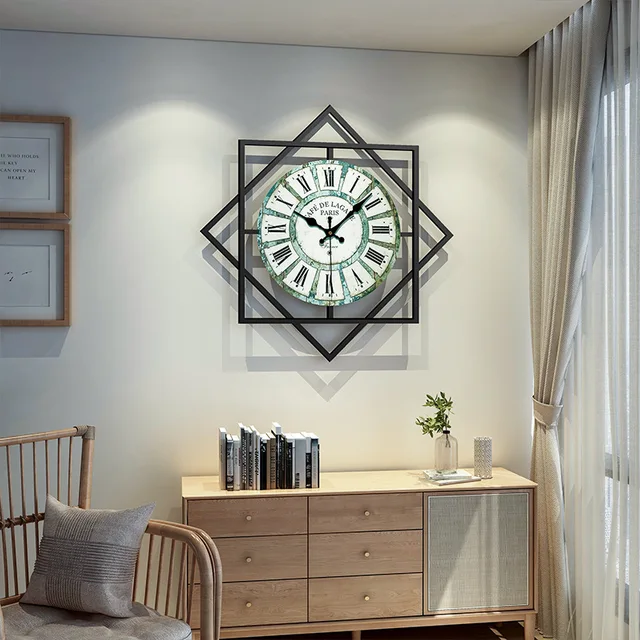 Geometric Design Modern Metal Wall Clock