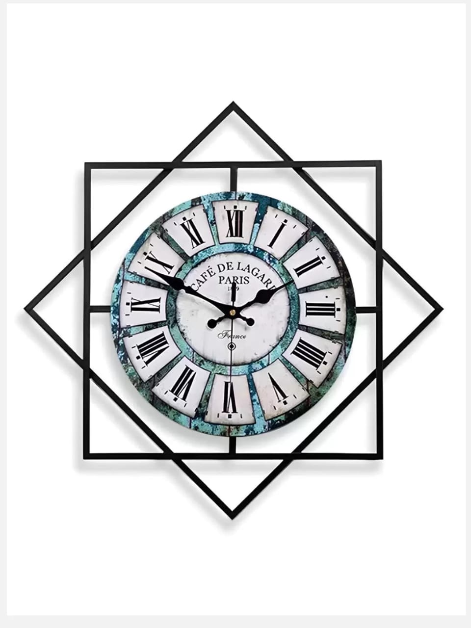 Geometric Design Modern Metal Wall Clock