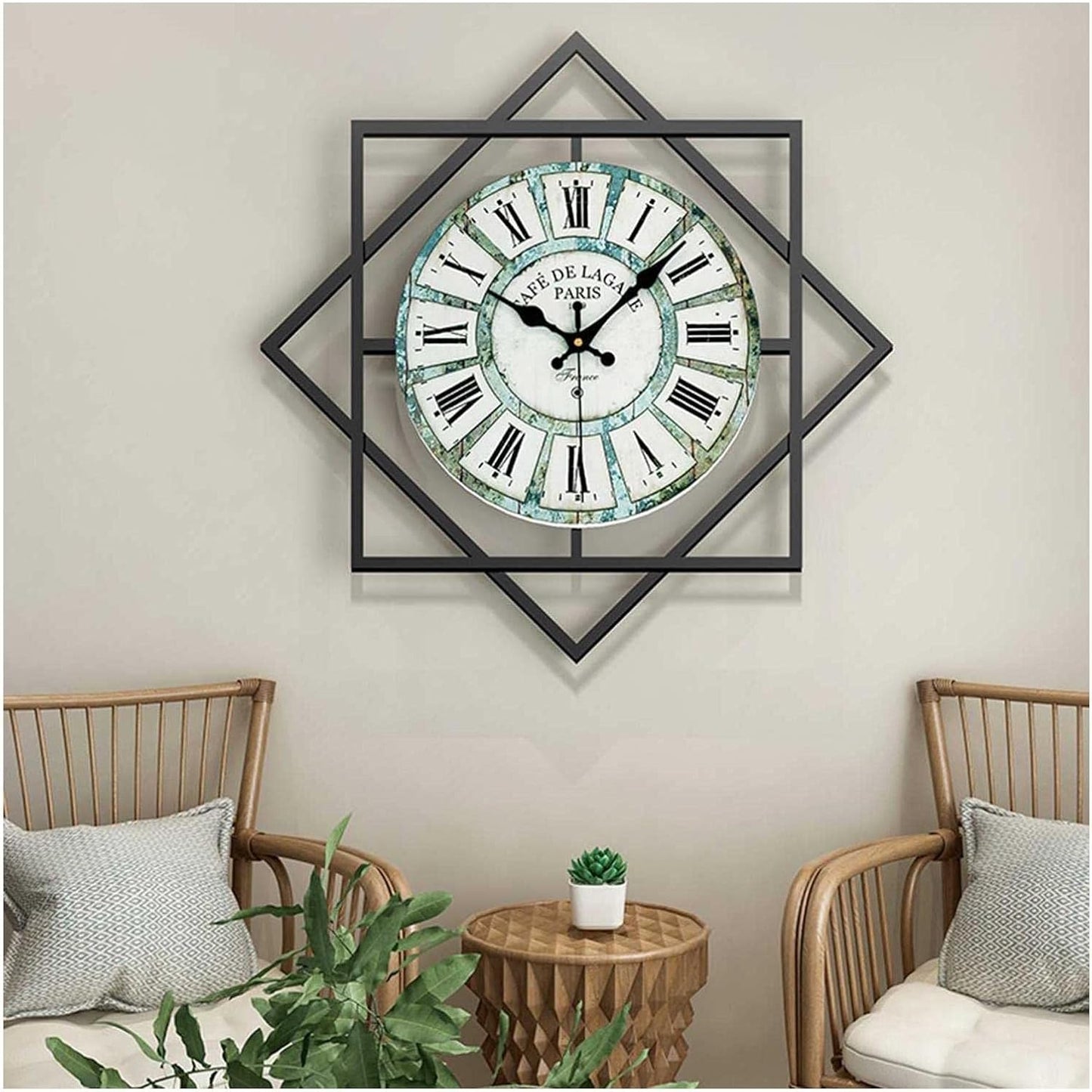 Geometric Design Modern Metal Wall Clock