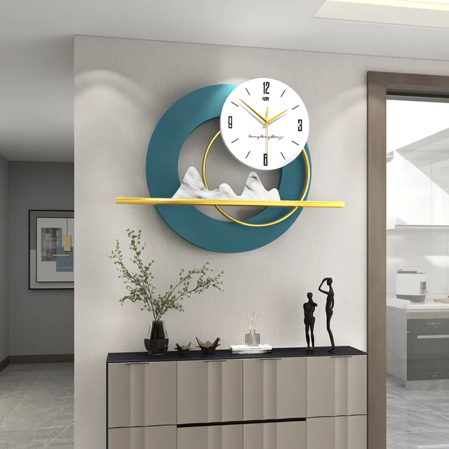 Mountain Design Modern Metal Wall Clock