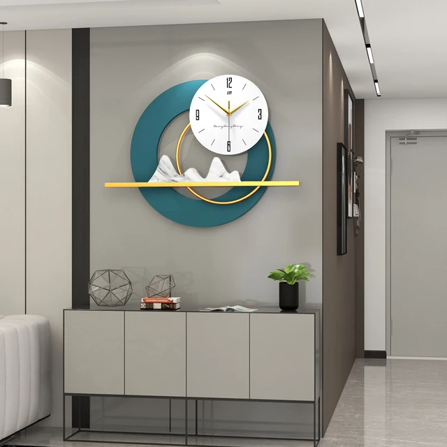 Mountain Design Modern Metal Wall Clock
