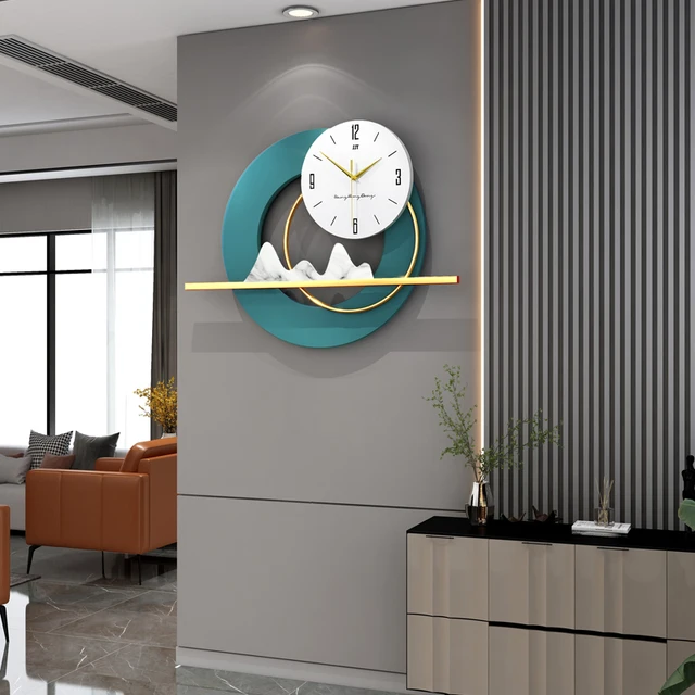 Mountain Design Modern Metal Wall Clock