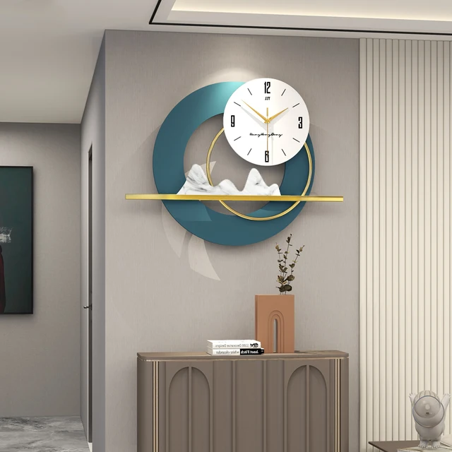 Mountain Design Modern Metal Wall Clock