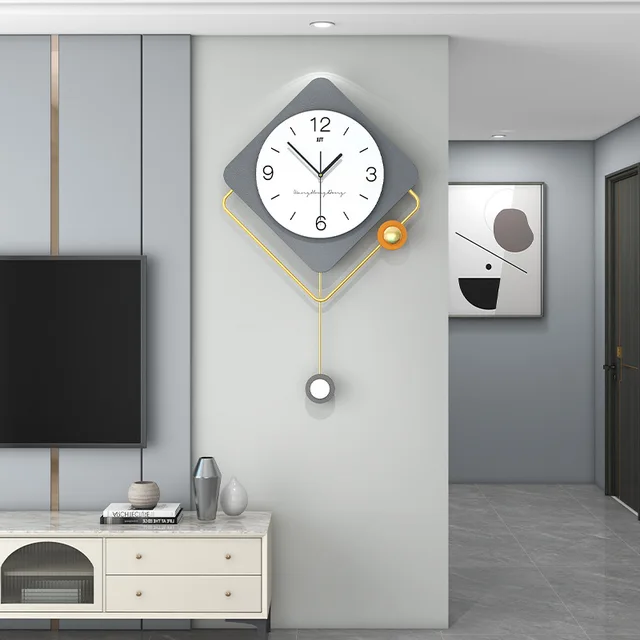 Greyish Modern Metal Wall Clock