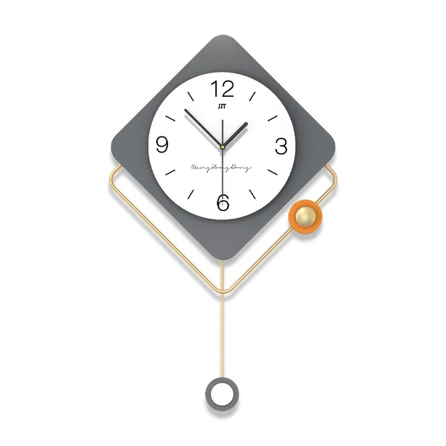 Greyish Modern Metal Wall Clock