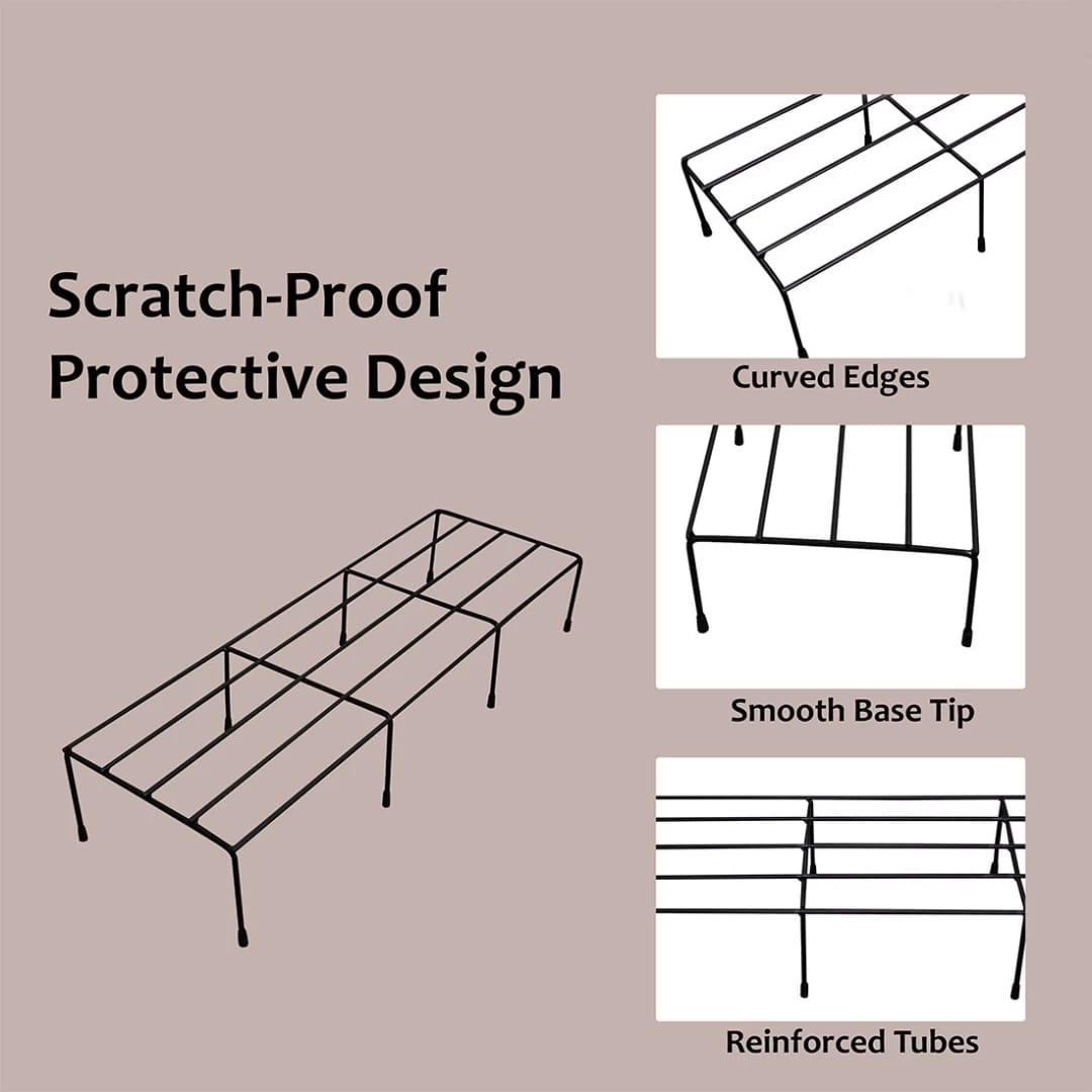 Metal Flower Plant Stand for Balcony Garden, 60x20x10cm Plant Container (Set of 4 Pcs)