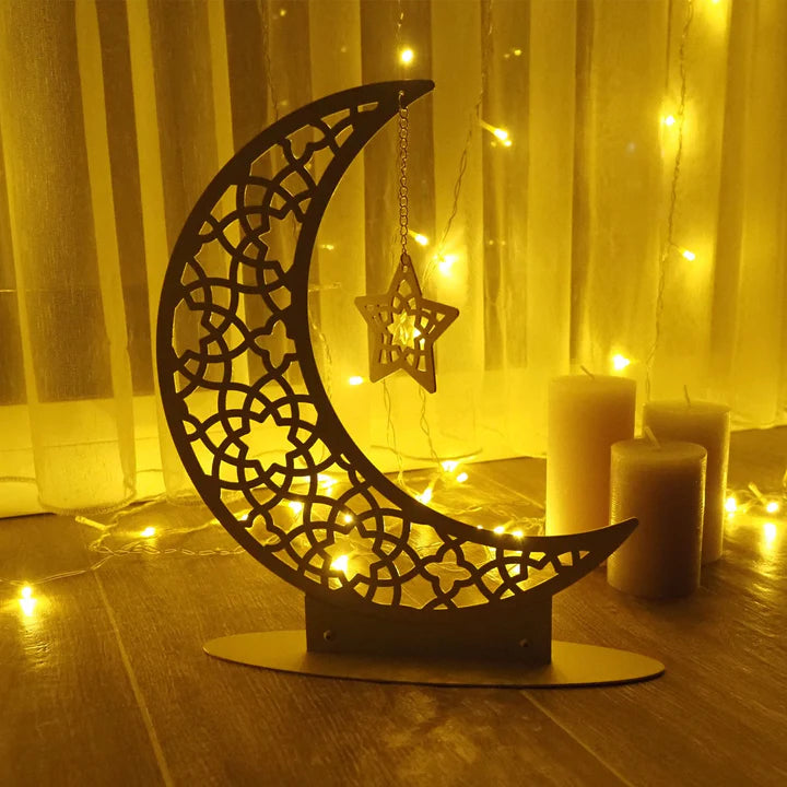 Crescent Moon Islamic Metal Tabletop Décor