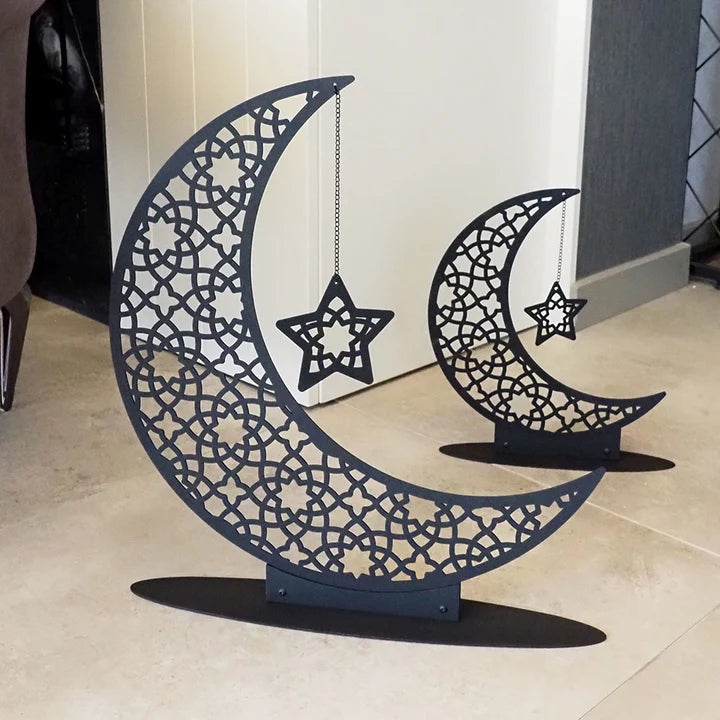 Crescent Moon Islamic Metal Tabletop Décor