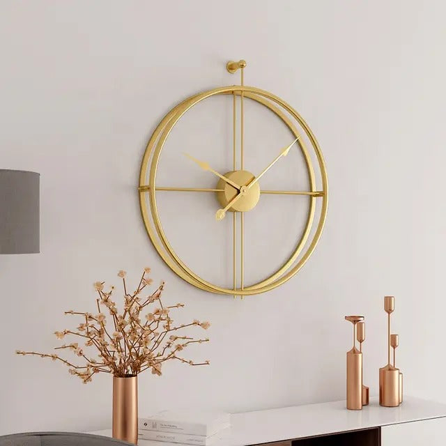Round Clock Design Metal Wall Art