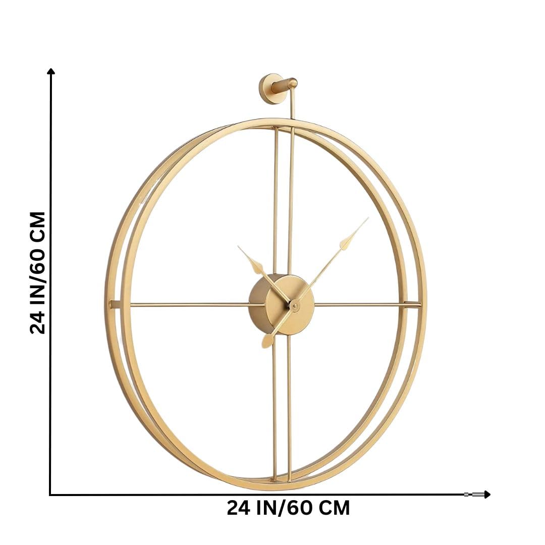 Round Clock Design Metal Wall Art