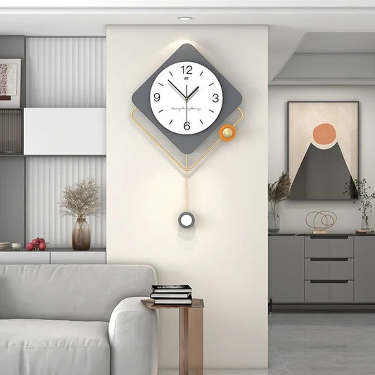 Greyish Modern Metal Wall Clock