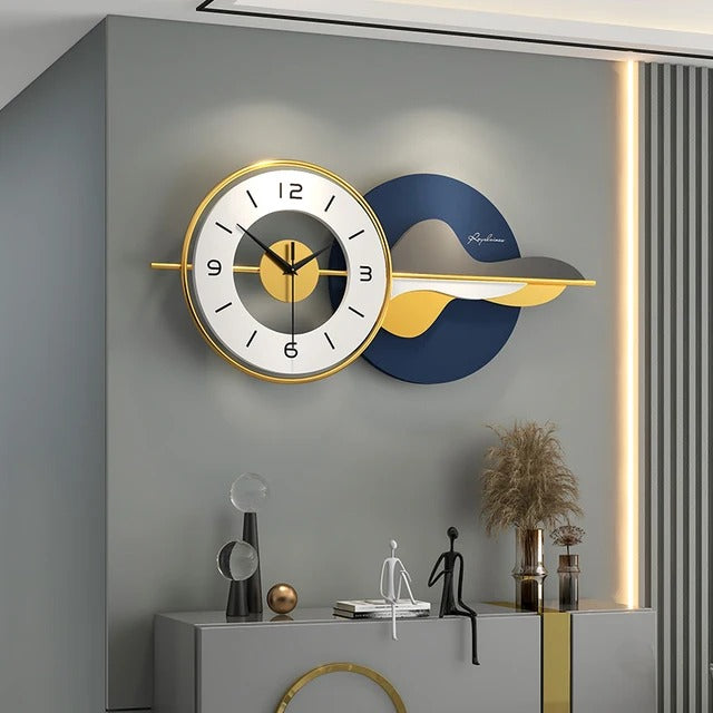 Bluish Designer Metal Wall Clock